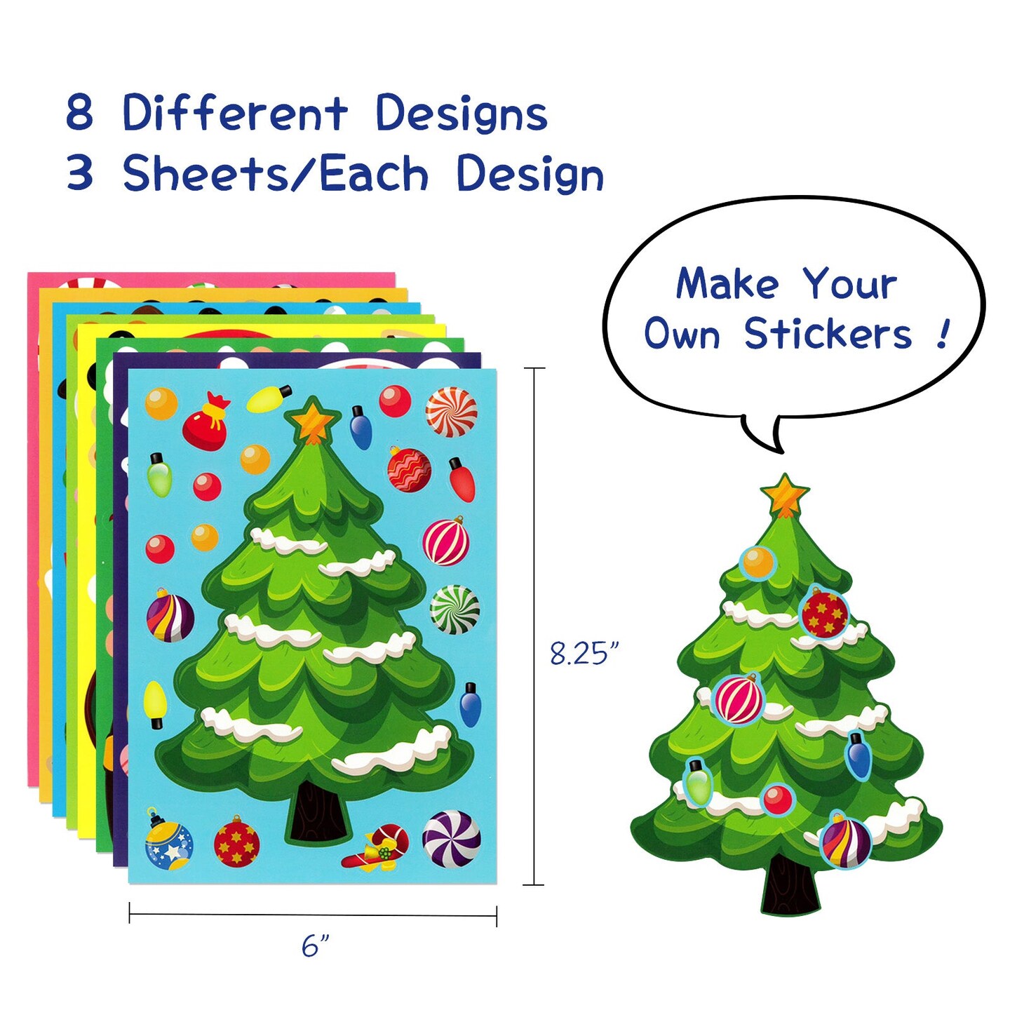 Wrapables Make Your Own Christmas Stickers, Holiday Activities (24 Sheets),  Xmas Friends, 24 Pieces - Harris Teeter