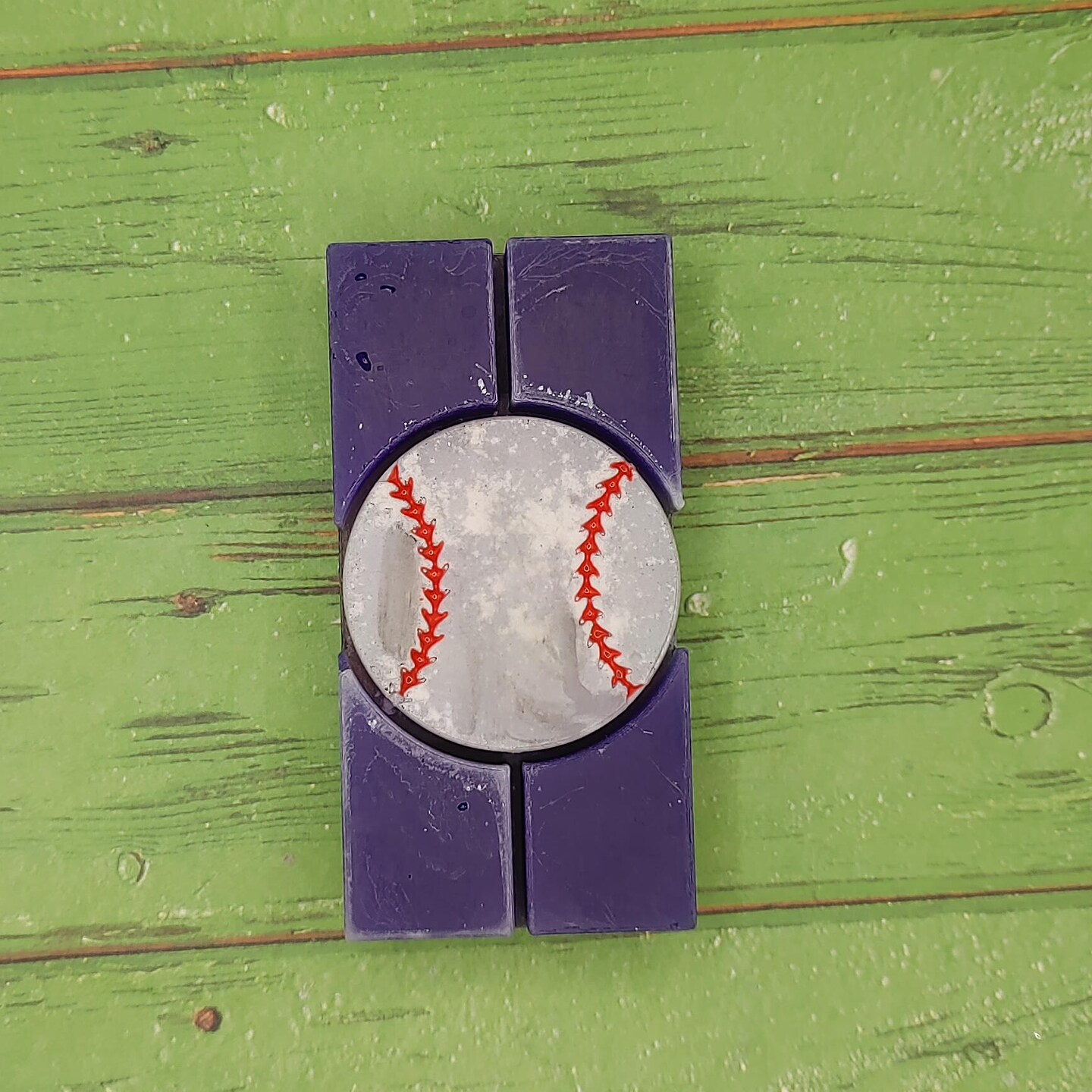 Baseball Snap Out Center Wax Melt Snap Bar Silicone Mold