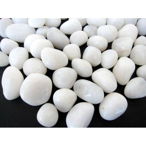 White Agate Tumbled Stones | Bulk: 1lb, 3lb, or 5lb Wholesale Lots