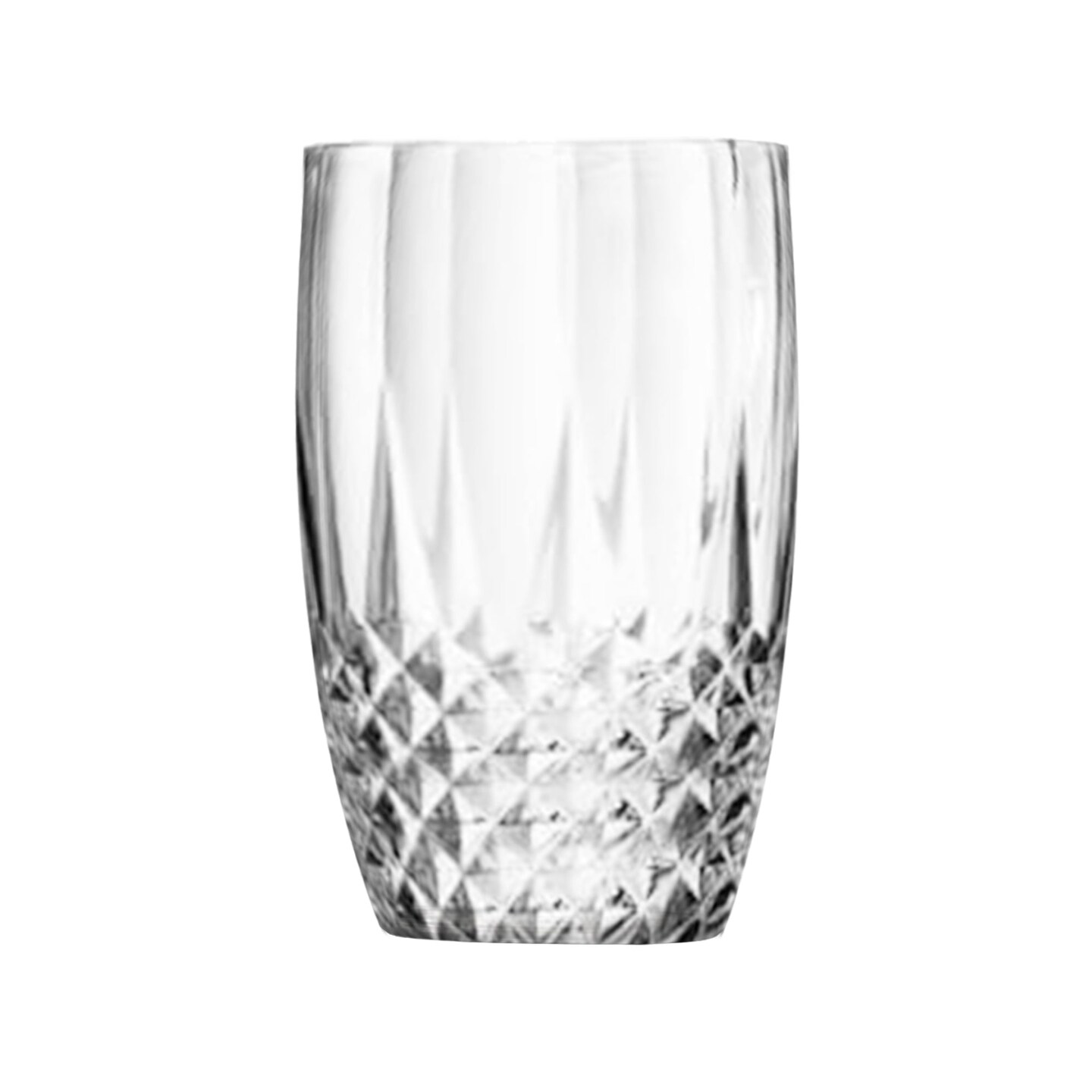 Clear Stripe Round Disposable Plastic Tumblers - 16 Ounce (48 Tumblers)