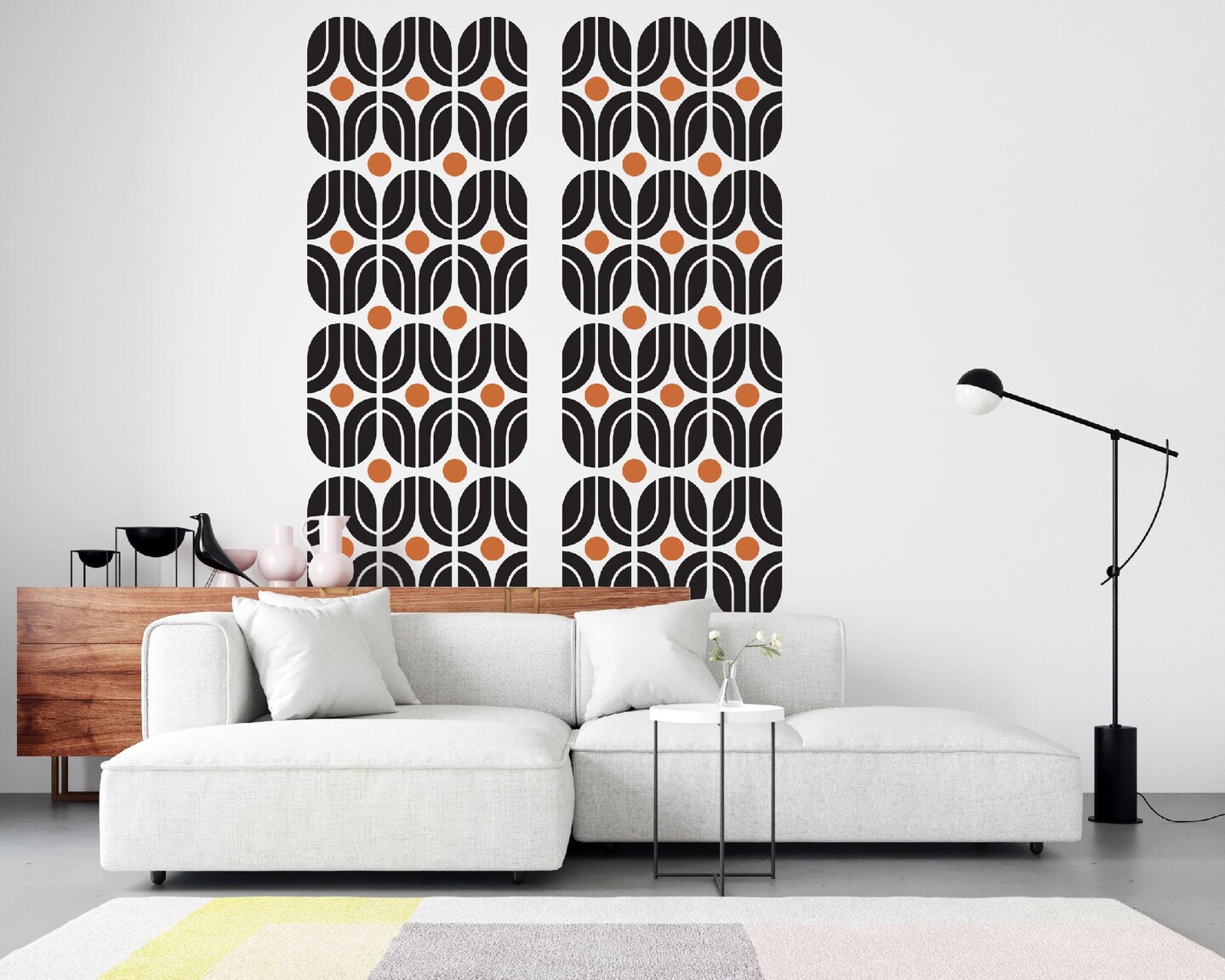 Mid Century Wall Decal, Boho Decor, Modern Decals, Retro Wall Decal ...