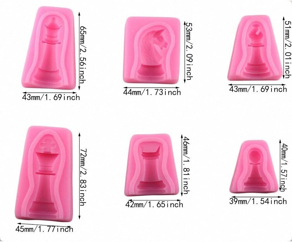 3D Chess Silicone Mold for Cake Decorating and Chocolate Candy