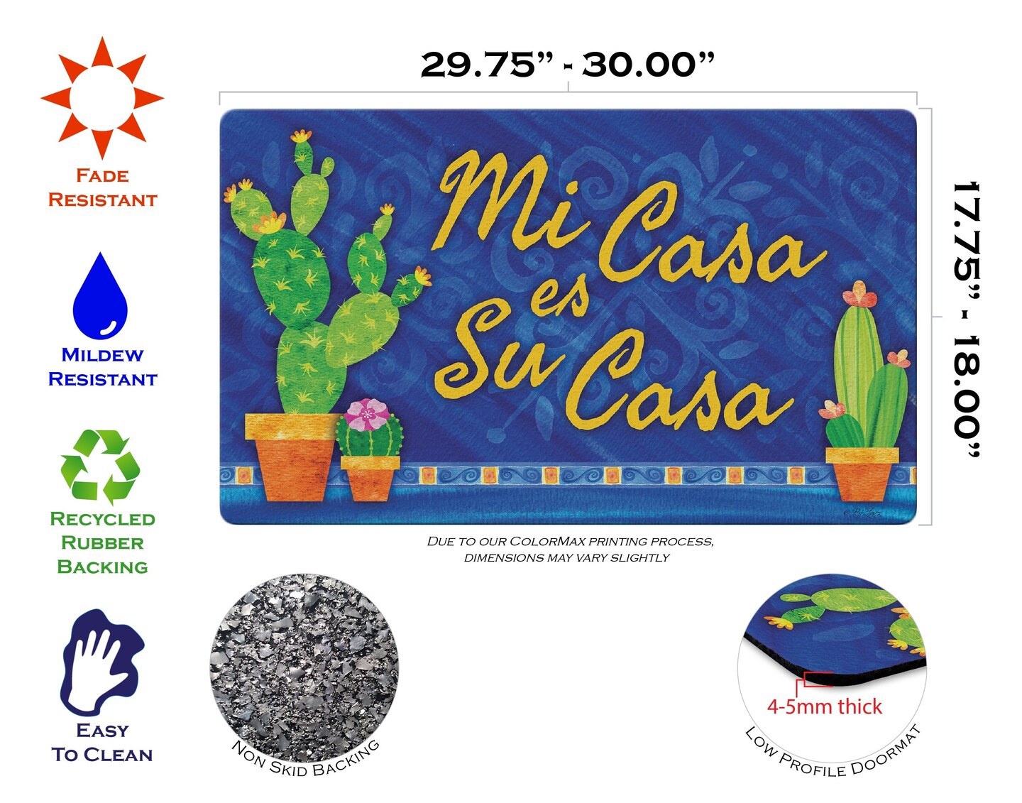 Spanish House Door Mat (18 x 30&#x22;)