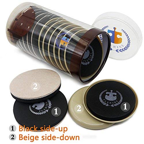 16 Pieces Round Furniture Moving Kit for Carpeted and Hard Floor Surfaces Felt Pads Suitable for All The Furniture Sliders
