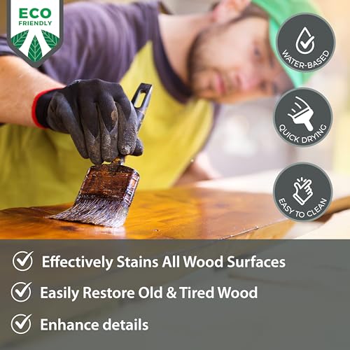 Littlefair's Wood Stain - 8.5oz/250ml - Indoor Furniture Stain - Light &  Dark Finishes - Special Non Toxic & Eco Friendly Formula - Easy Clean Wood  Stain for Crafts - Color: Very Red Mahogany