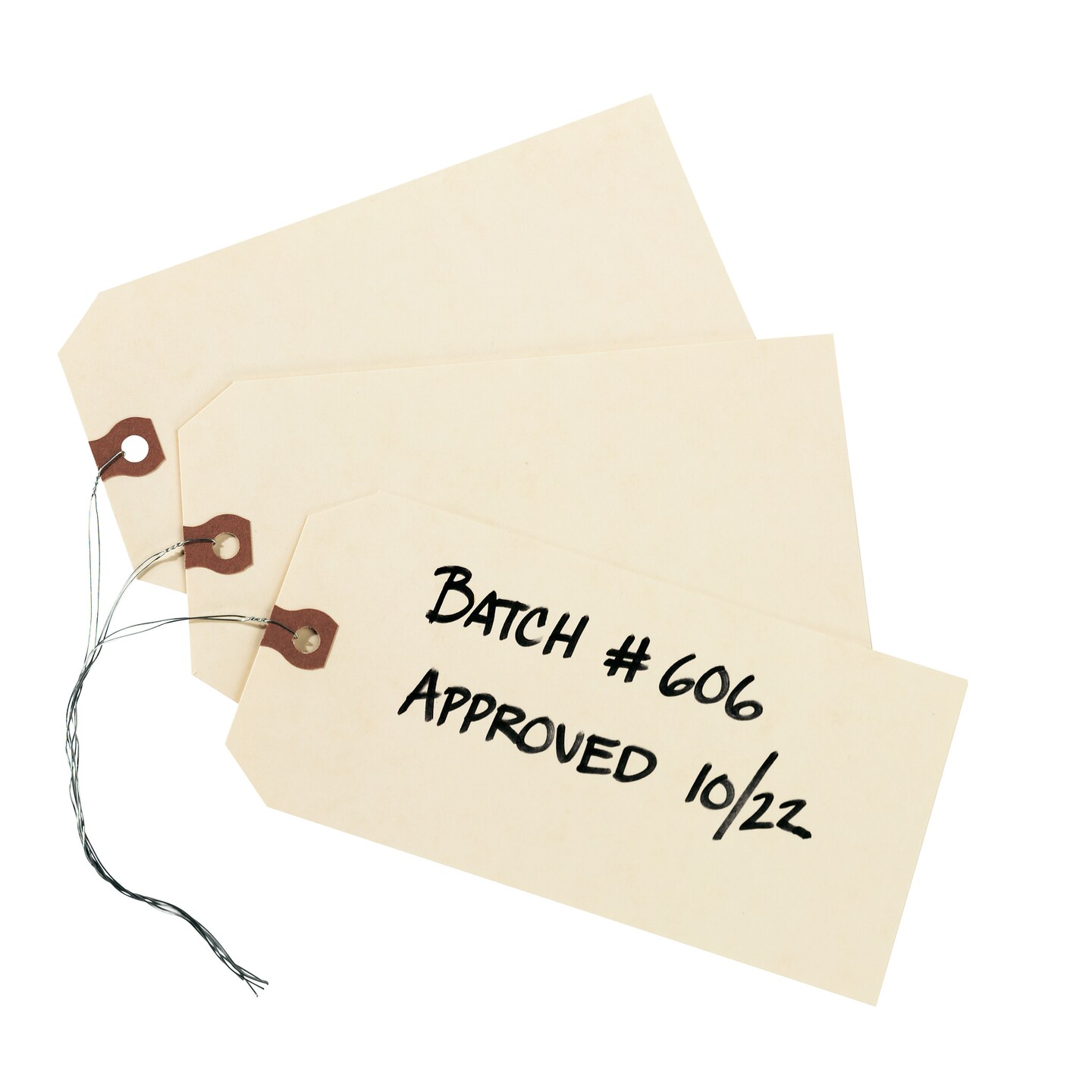 Avery Shipping Tags with Wire, 11.5 pt. Stock, 6-1/4" x 3-1/8", 1,000 Manila Hang Tags (12608)