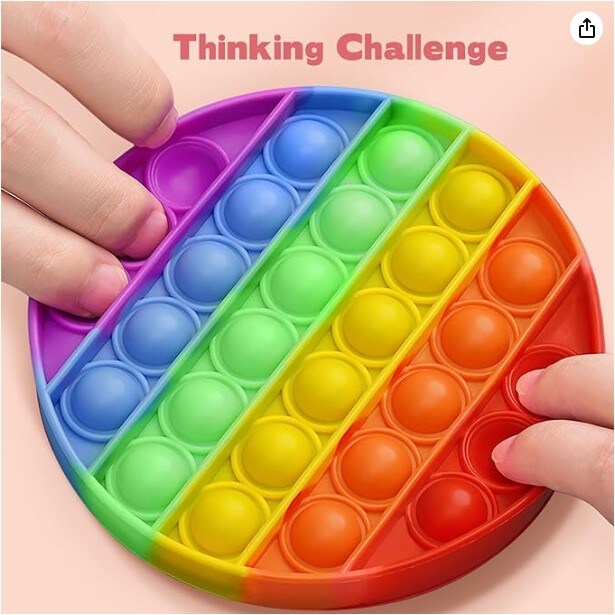 Push Pop Fidget Sensory Toys Set,Stress Relief Gifts for Kids & Adults,Pop Bulk & Party Favors,Random 4 Pcs Fidget Toys Toddler Easter Gifts, Party Supplies, and Classroom Prizes