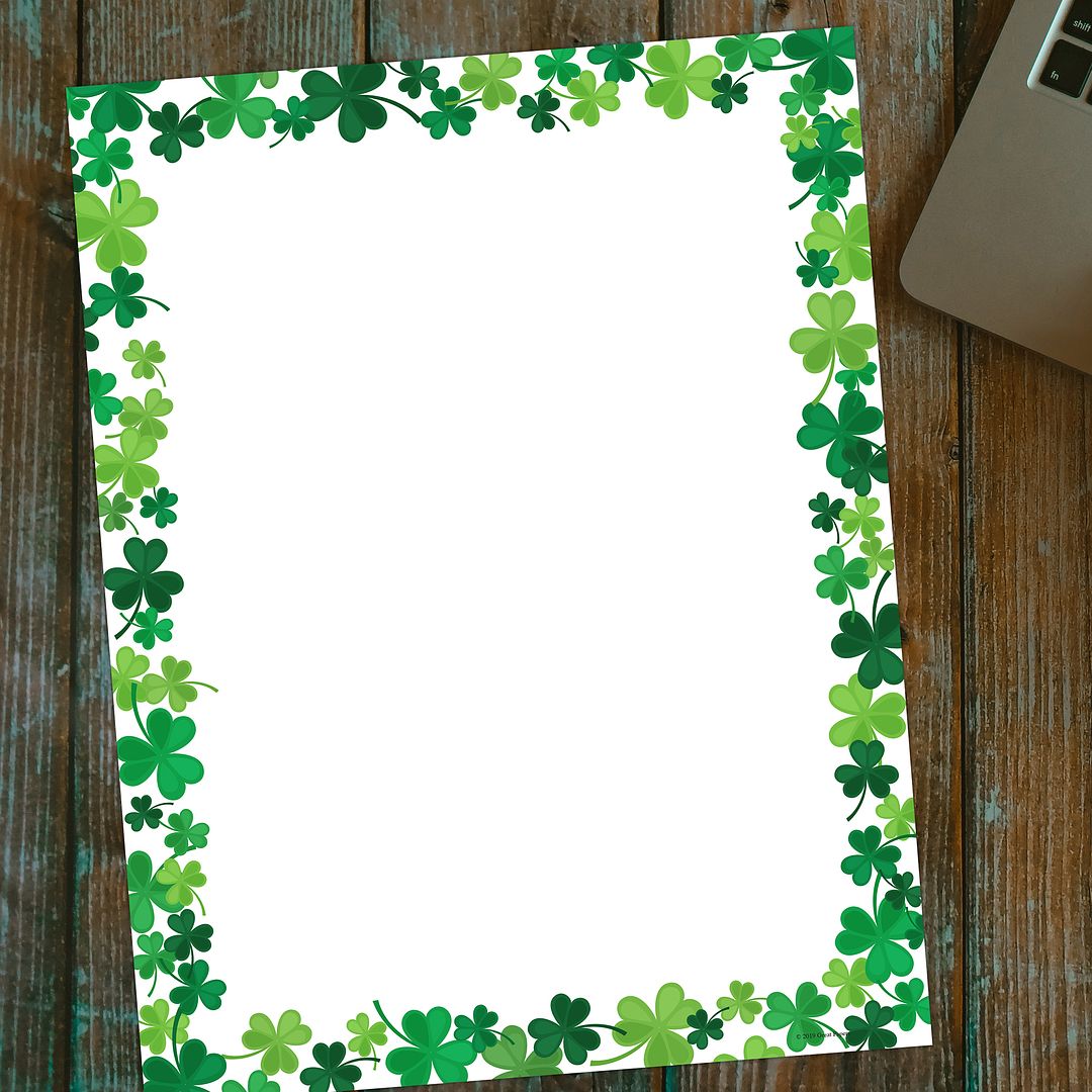 Great Papers! Jolly Shamrock St. Patrick's Day Stationery Letterhead, Invitations and Announcements, Printer Friendly, 8.5"x11", 80 Pack