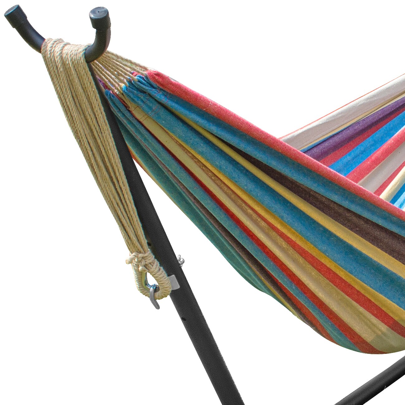 Sorbus Double Hammock With Steel Stand - Portable Carrying Case
