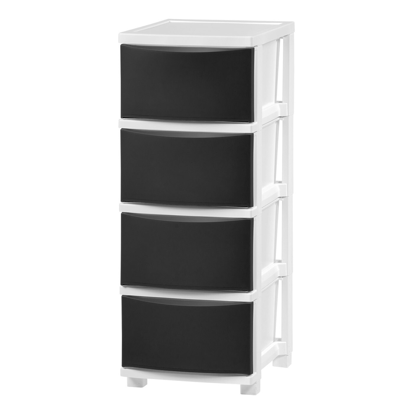 IRIS USA Plastic 4 Drawer Storage Cart, Organizer Unit for Bedroom, Closet, Kitchen, Bathroom, Laundry Room, Dorm