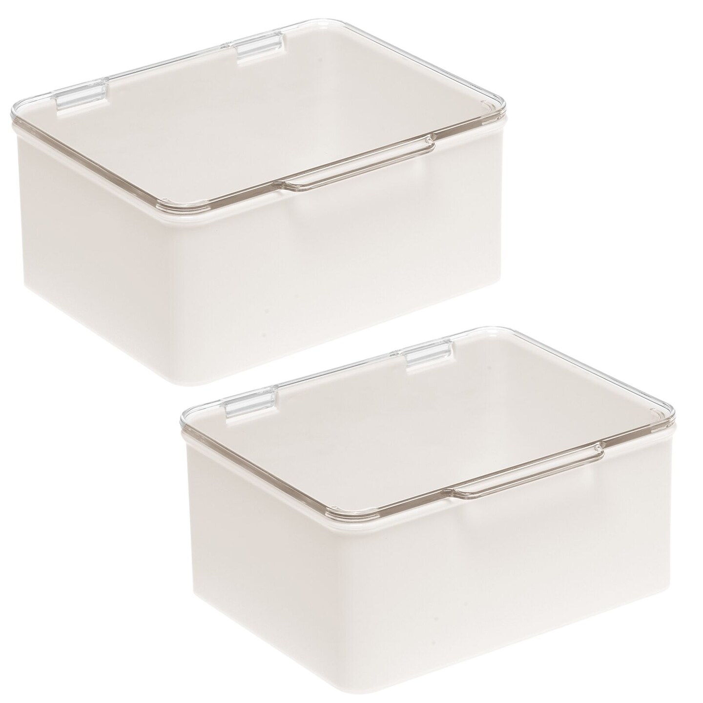 mDesign Plastic Cosmetic Vanity Storage Organizer Box