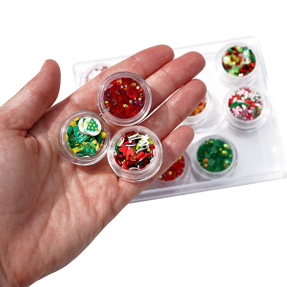 Buttons Galore Christmas Holiday Embellishment Assortment for Crafts - 12 Colors