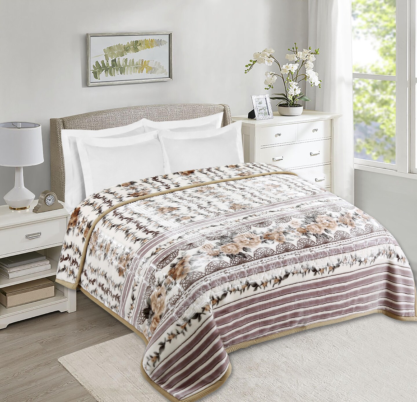 ［新品］倖田來未［25th Anniv.］BLANKET IN CUSHION CHANASYA Ruched Cathy Spice Faux Fur Reversible Minky Throw