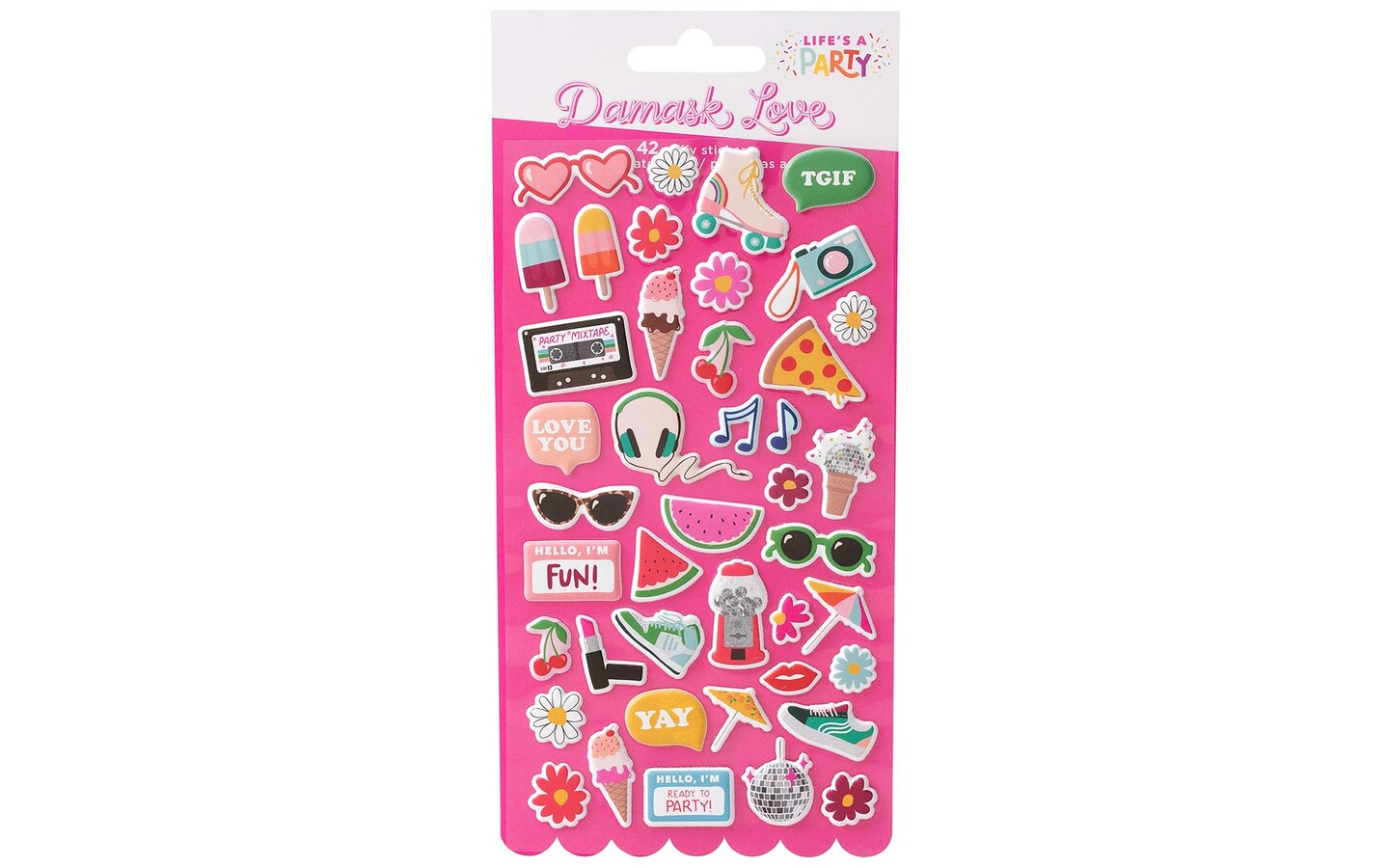 AMC DML Life&#x27;s A Party Sticker Puffy Mini