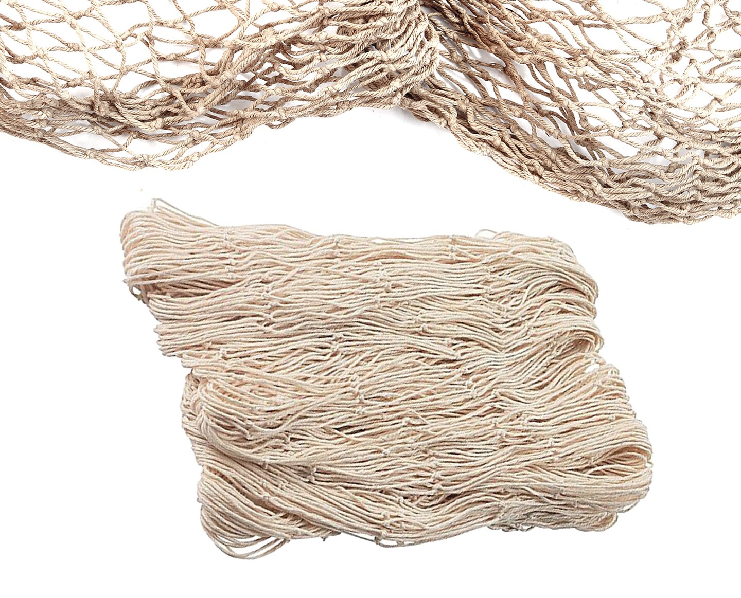 Natural Fish Net Party Decorations for Pirate Party, Hawaiian Party, Nautical Themed Cotton Fishnet Party Accessory by Big Mos Toys