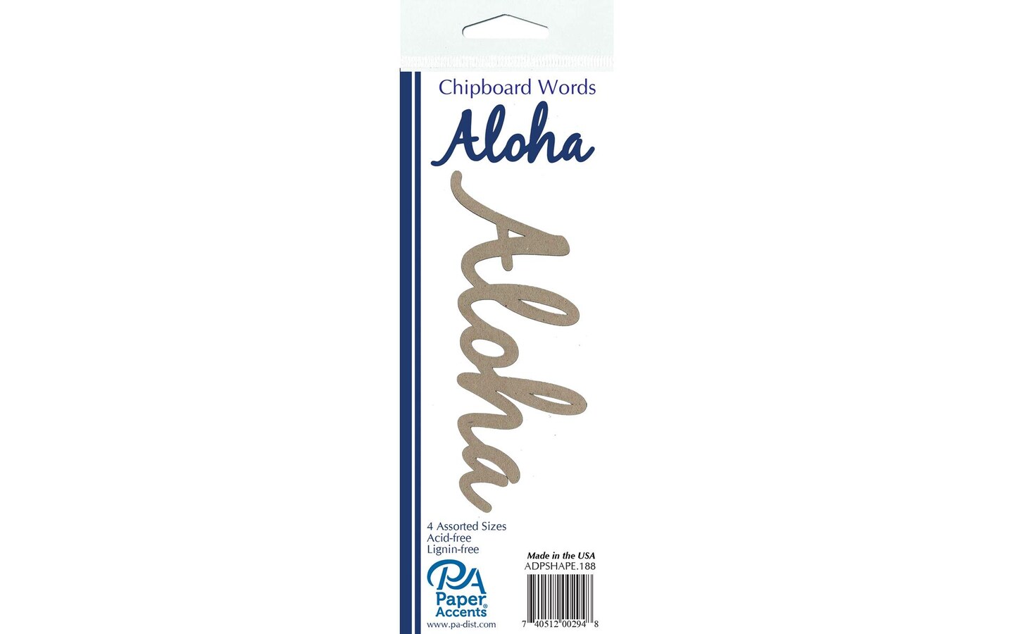 Chip Word 4pc Aloha Natural