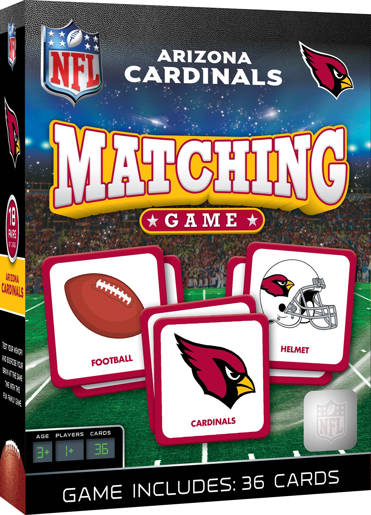 MasterPieces Officially Licensed NFL Arizona Cardinals Picture Matching  Card Game for Kids and Families
