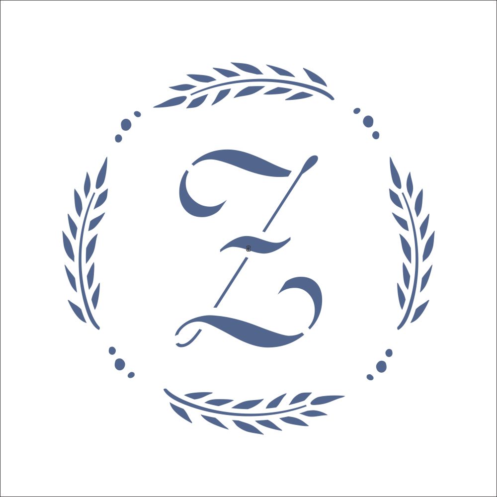 Laurel Monogram Custom Stencil