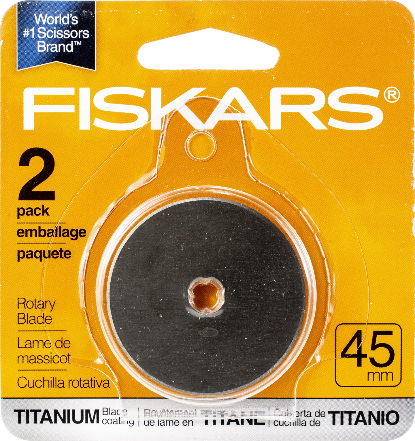 Fiskars Titanium Rotary Blades 45mm 2/Pkg