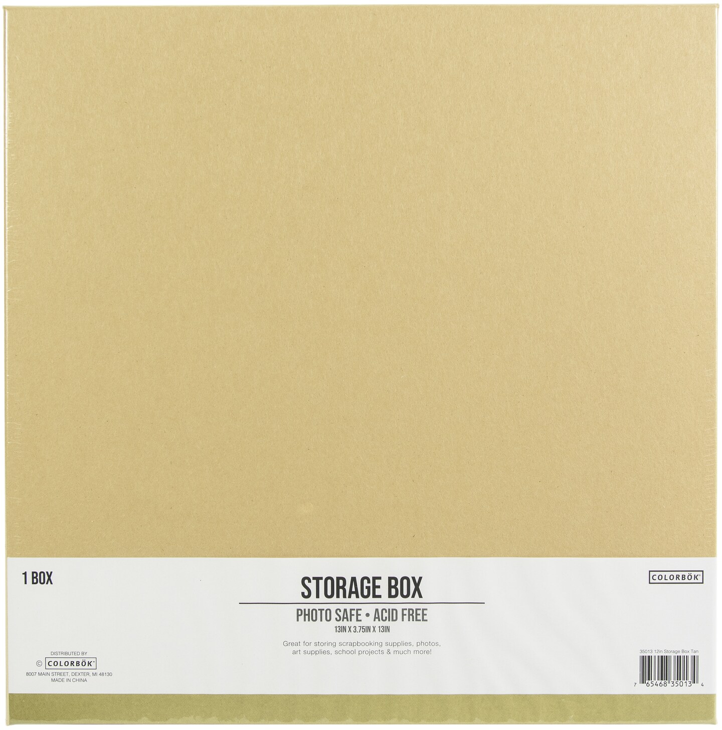 Storage Box 12"X12"Tan Michaels