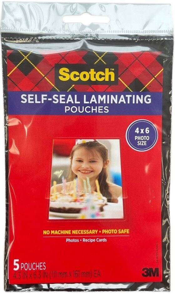 3M Scotch Self-Sealing Laminating Pouches