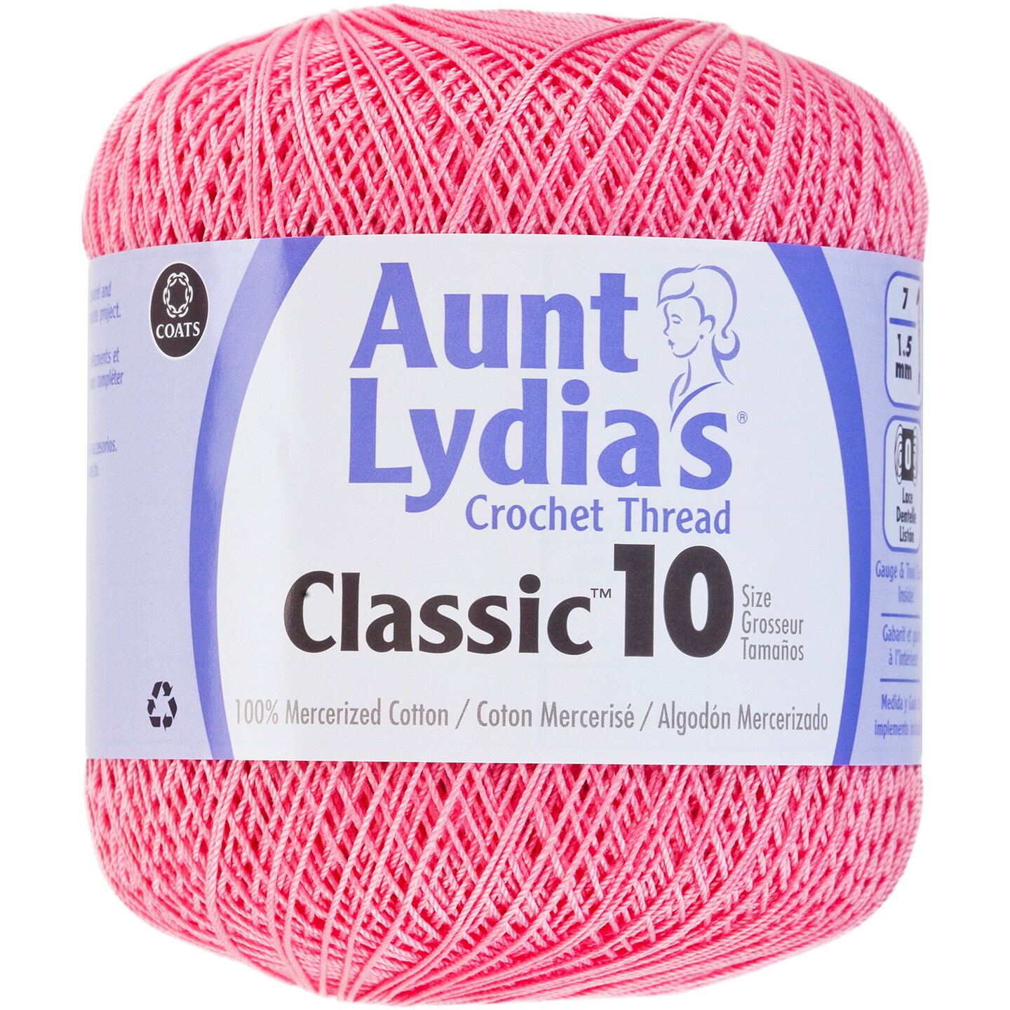 Aunt Lydia&#x27;s Classic Crochet Thread Size 10-French Rose