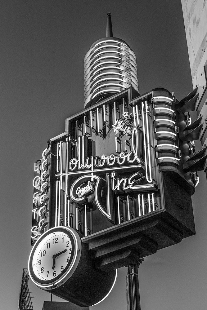 A neon sign from Hollywood and Vine Los Angeles California Poster Print by Carol Highsmith # 50105