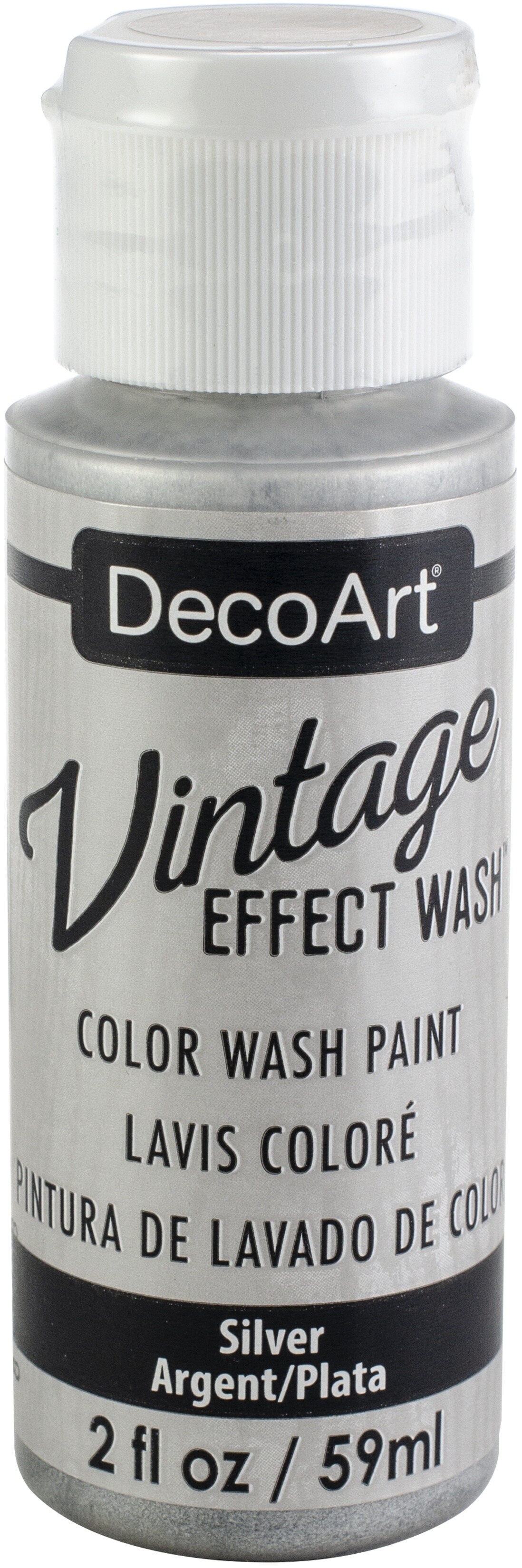 Decoart Vintage Effect Wash Paint 2OzSilver Michaels
