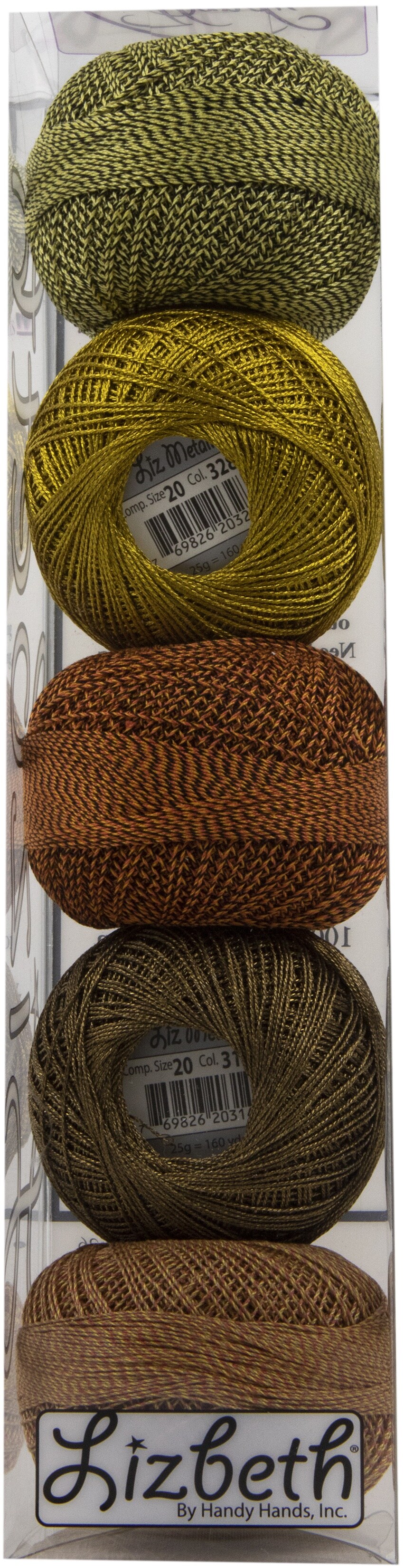 Handy Hands Lizbeth Size 20 Metallic & Crochet Cotton Pack-Octoberfest 5/Pkg