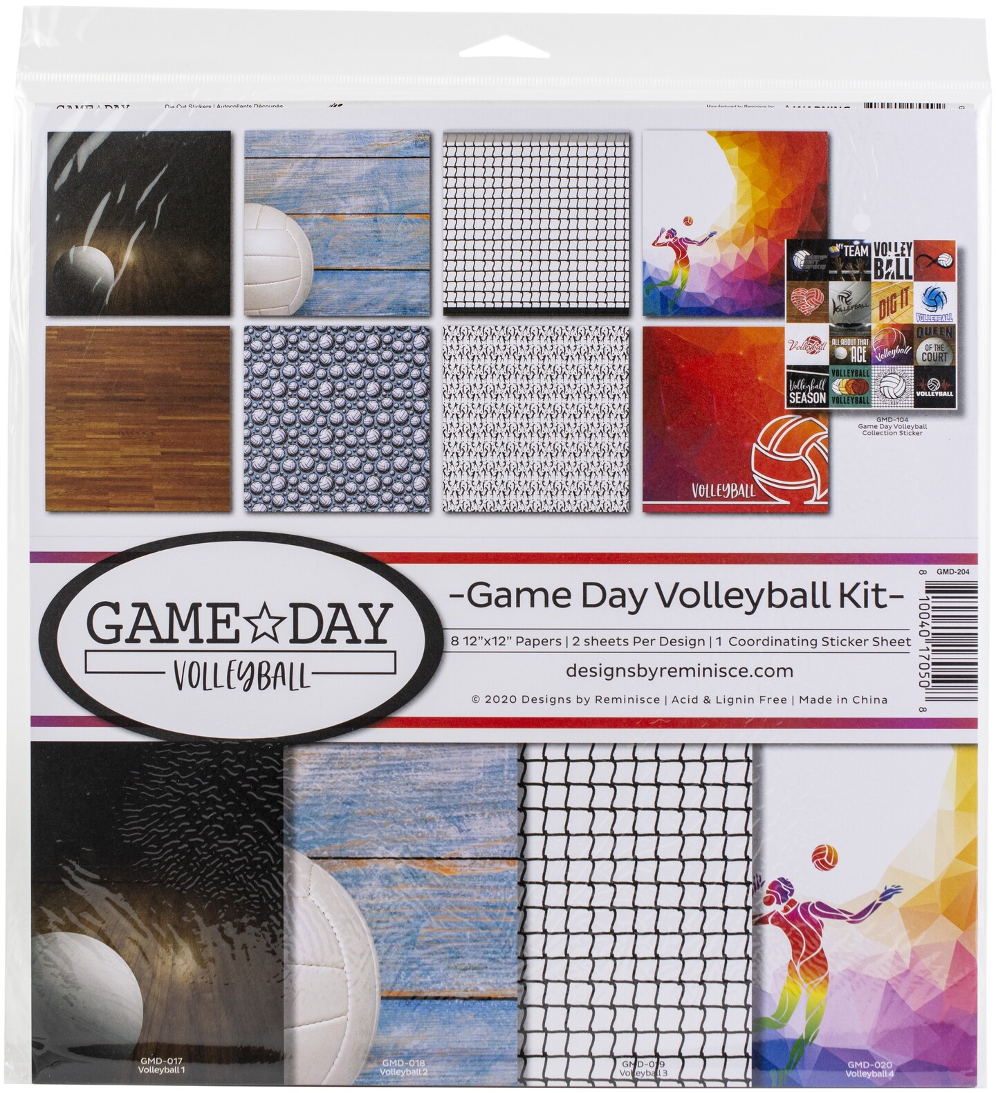 Reminisce Collection Kit 12&#x22;X12&#x22;-Game Day Volleyball