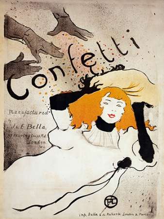 Confetti Poster Print by Henri Toulouse-Lautrec - Item # VARPDX456057