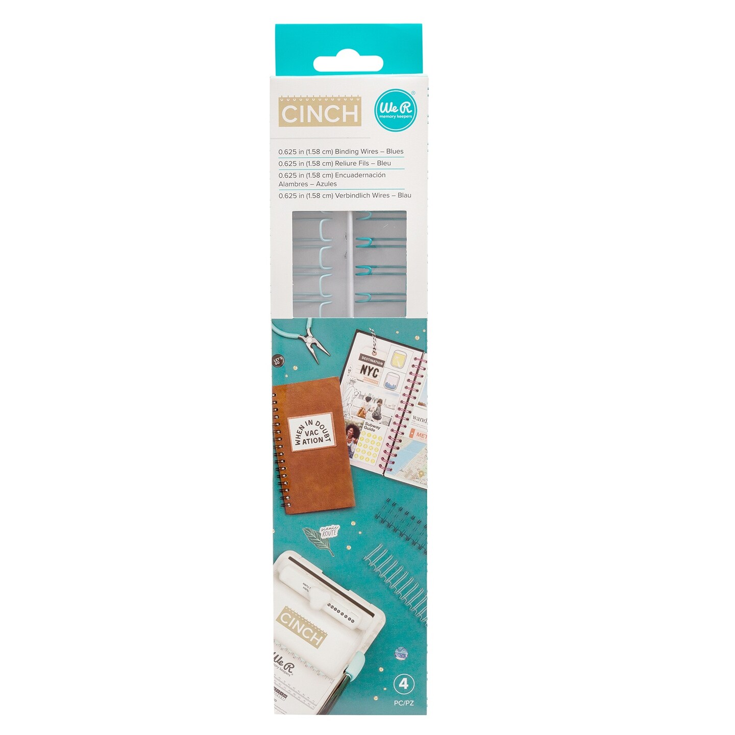 We R Memory Keepers Cinch Wires .625&#x22; 4/Pkg-Mint