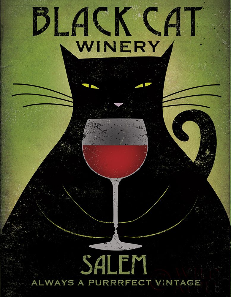 Black Cat Winery Salem Poster Print by Ryan Fowler # 25191