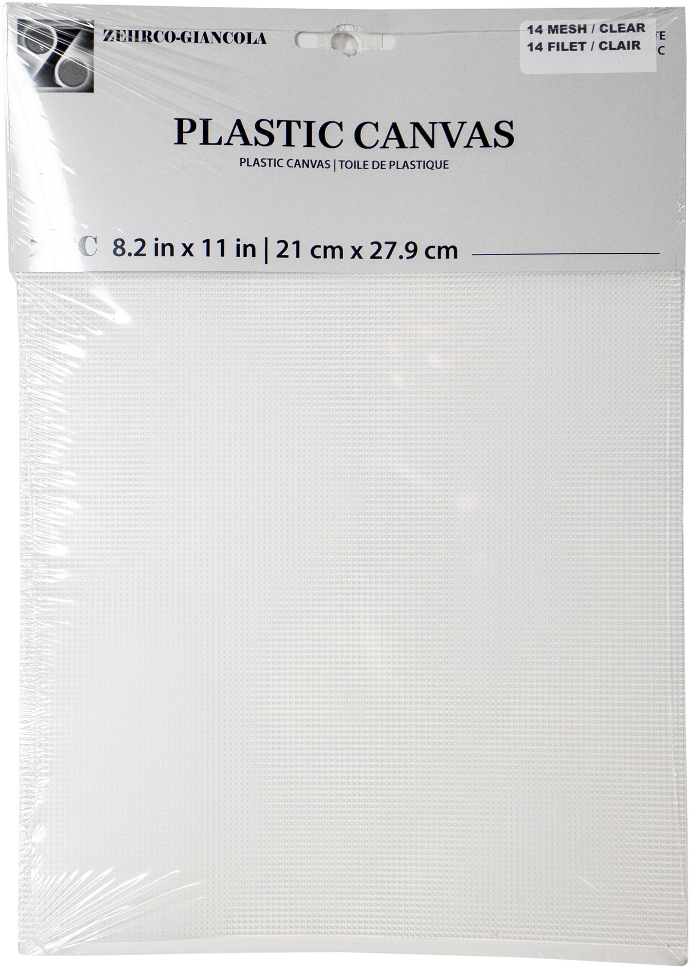 Zehrco-Giancola Perforated 14-count Plastic Canvas - 8.25" x 11" sheets, 2 pack