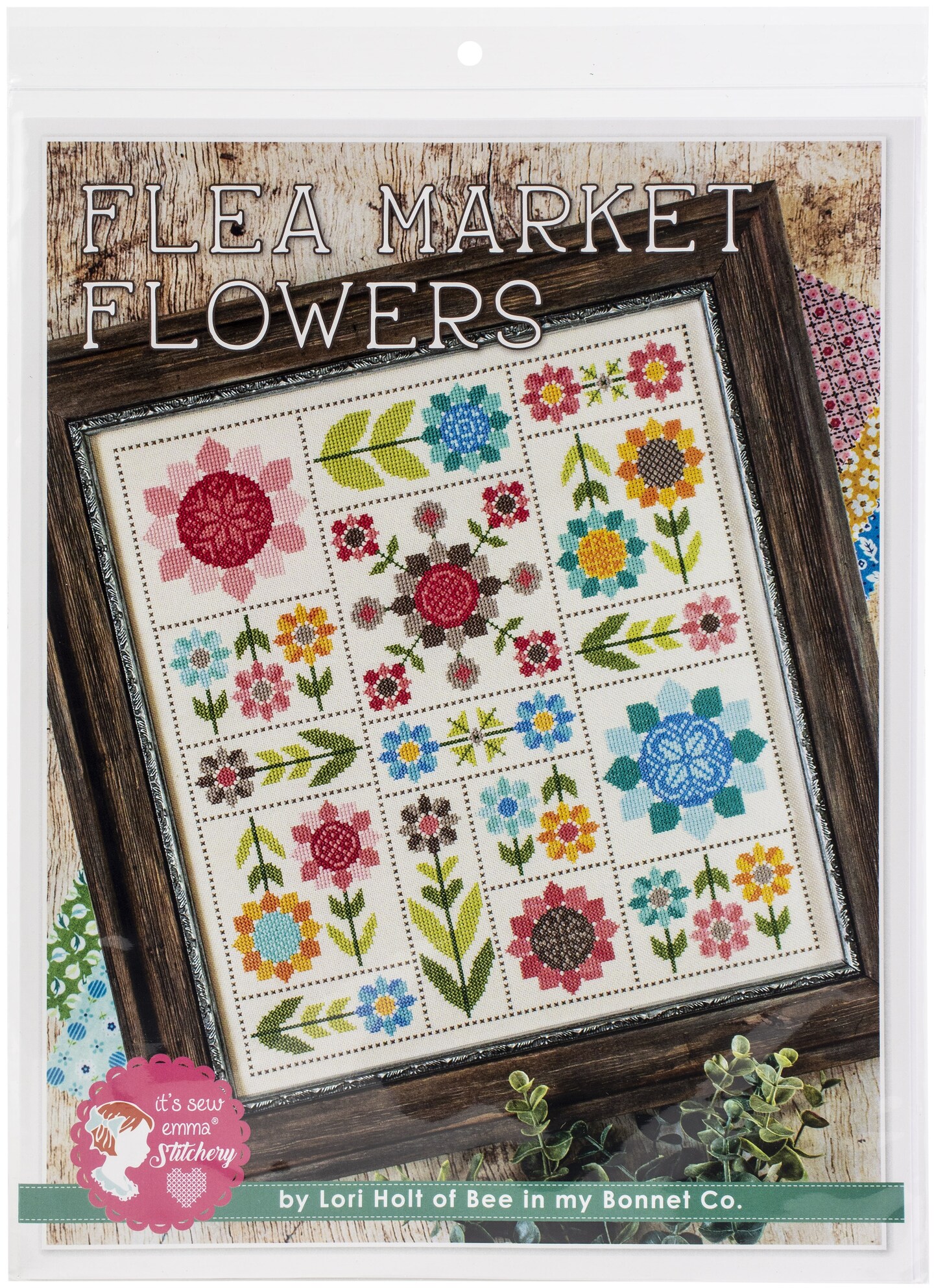 It&#x27;s Sew Emma Cross Stitch Pattern -Flea Market Flowers By Lori Holt