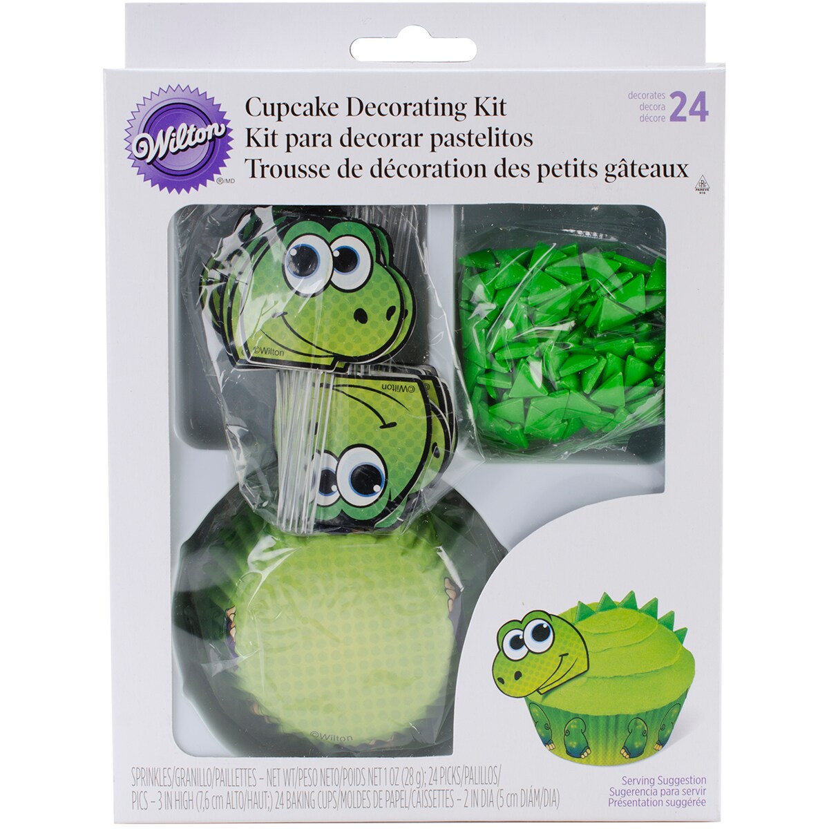 Cupcake Decorating Kit Makes 24Dinosaur Michaels