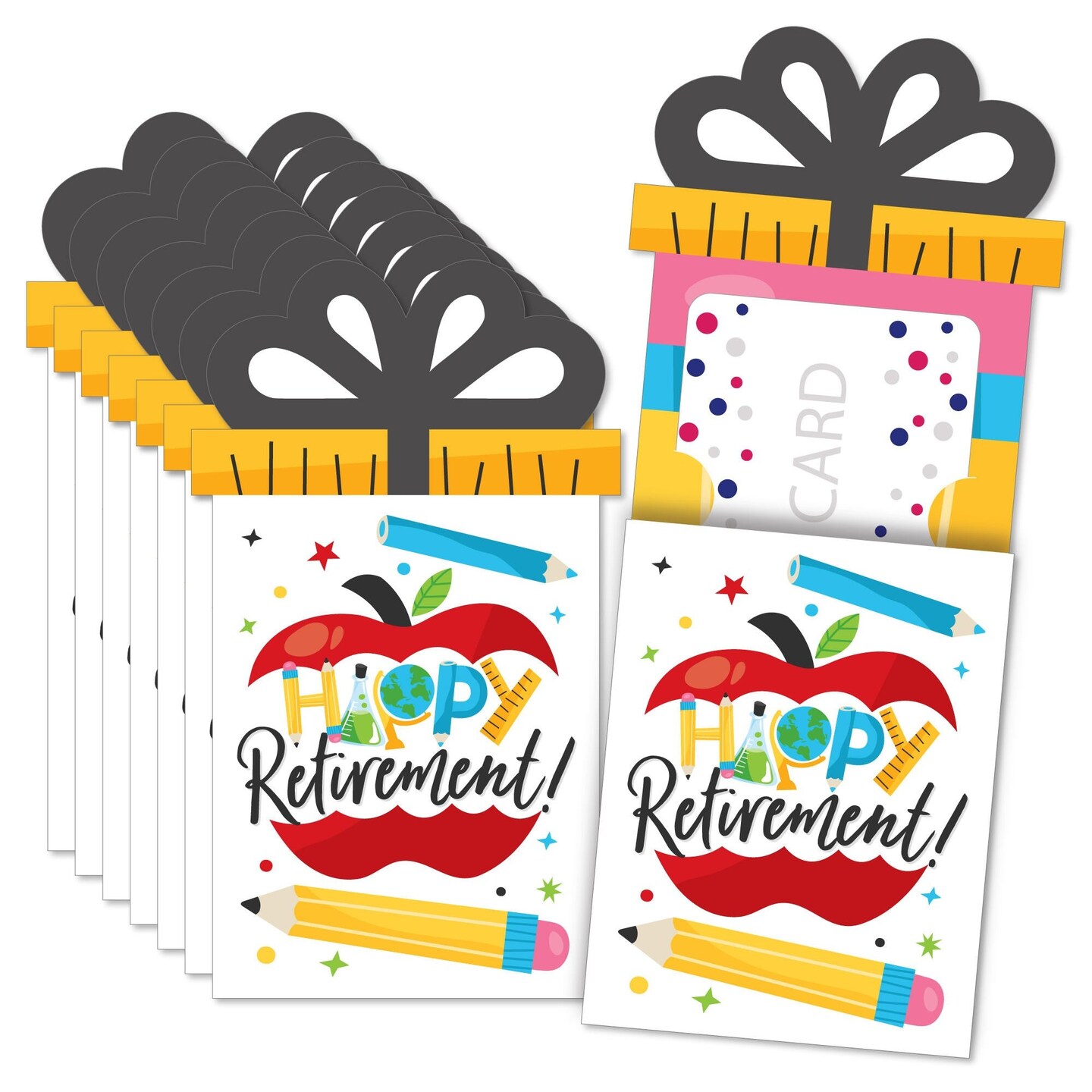 Big Dot of Happiness Teacher Retirement - Happy Retirement Party Money and  Gift Card Holders - Set of 8 | Michaels