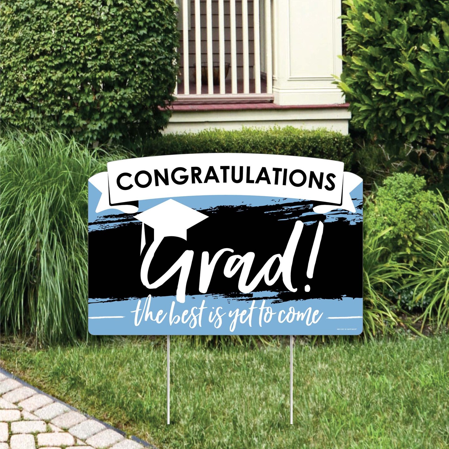 Big Dot of Happiness Light Blue Graduation Party Yard Sign Lawn ...