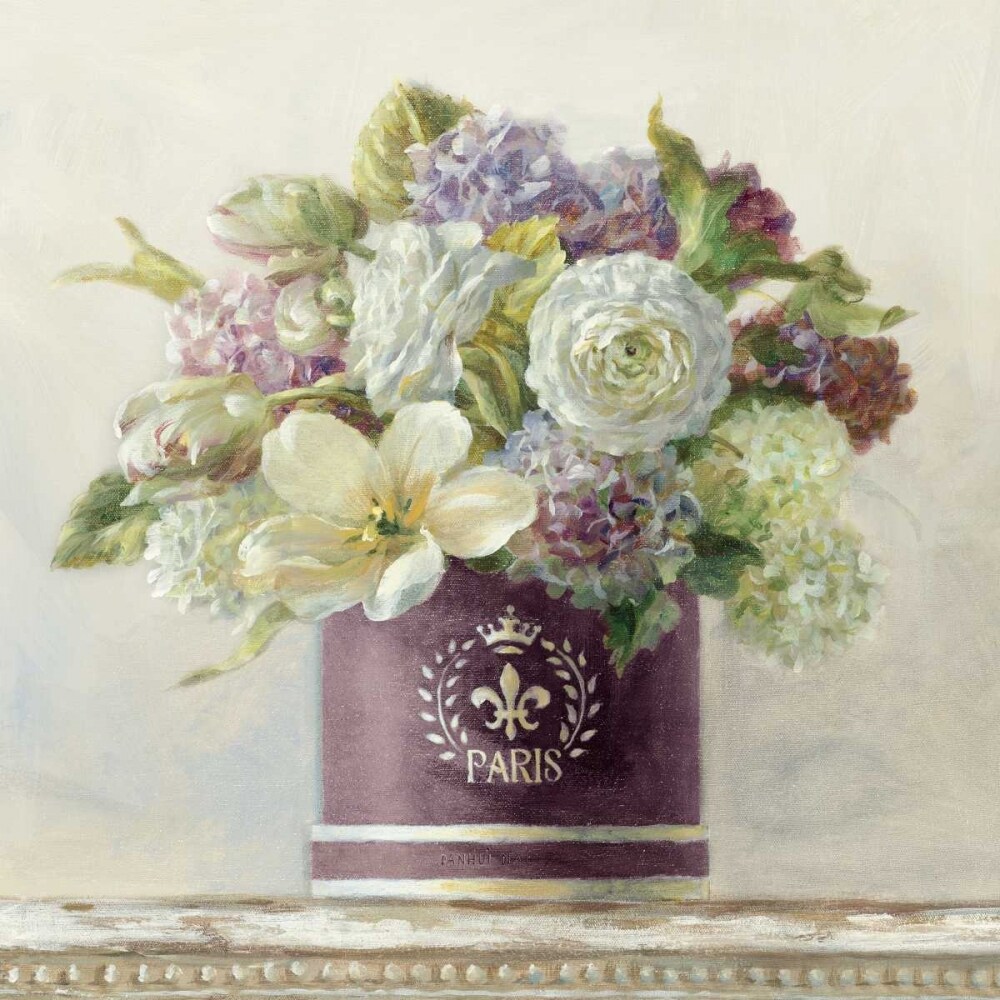 Tulips in Aubergine Hatbox Poster Print by Danhui Nai - Item # VARPDX10556