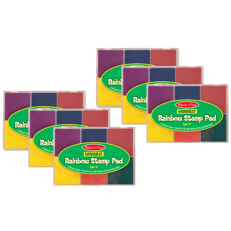 Rainbow Stamp Pad, Pack of 6