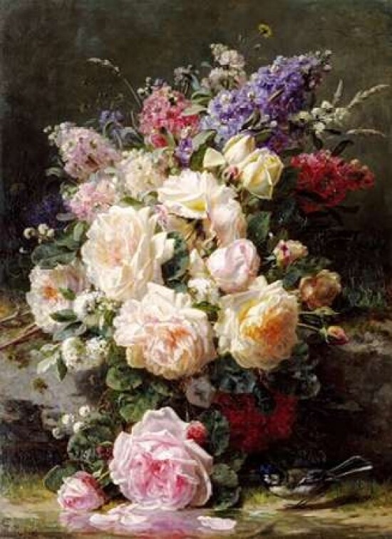 Still Life With Roses Poster Print by  Jean-Baptiste Robie - Item # VARPDX268472