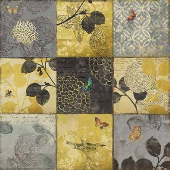 Golden Patchwork Poster Print by Aimee Wilson