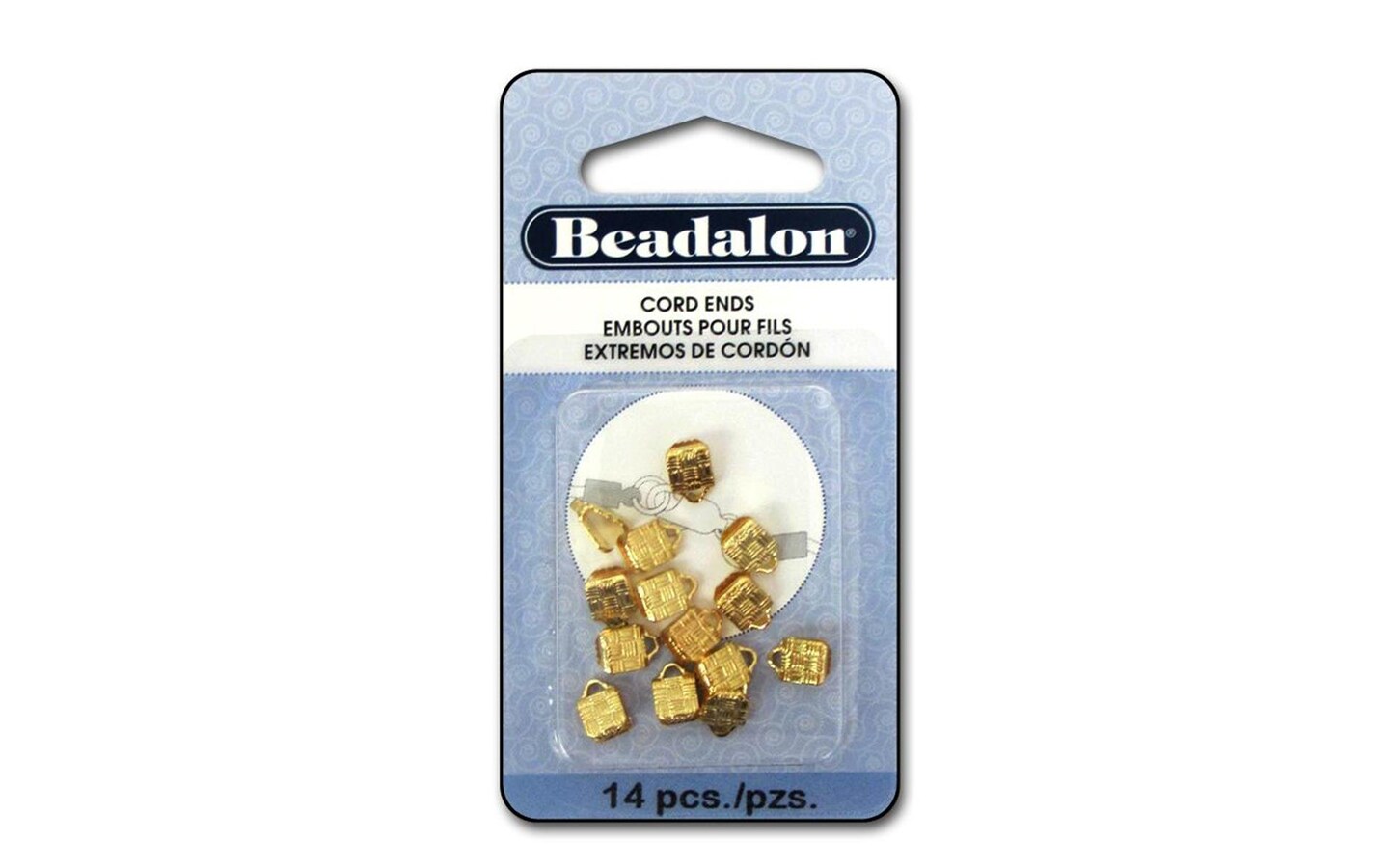 Beadalon C-Crimp Suede Cord Ends 14pc Gold Plated