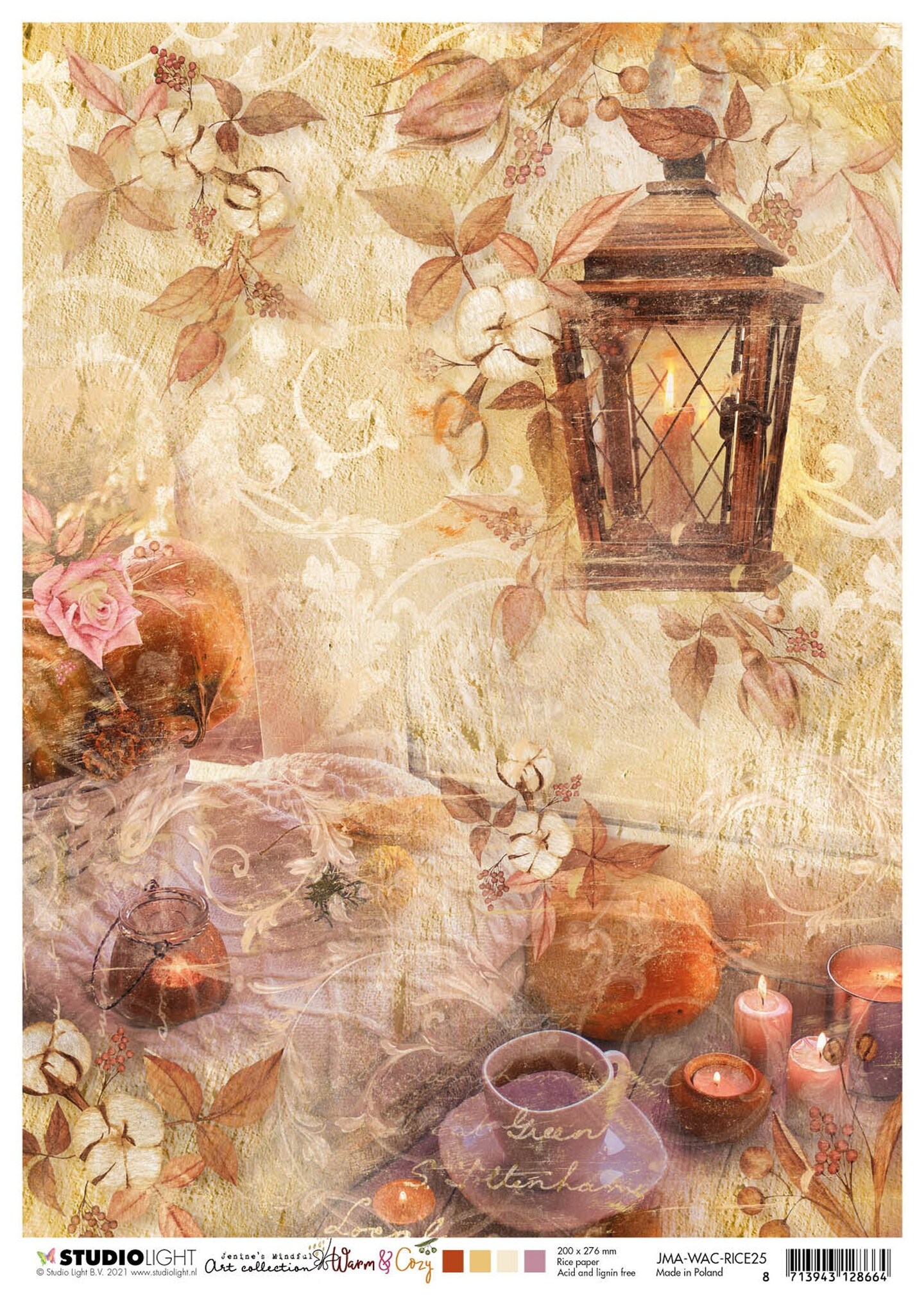 Studio Light JMA Rice Paper 28gr Warm &#x26; Cozy 210x297x0.01mm 1 sh nr.25