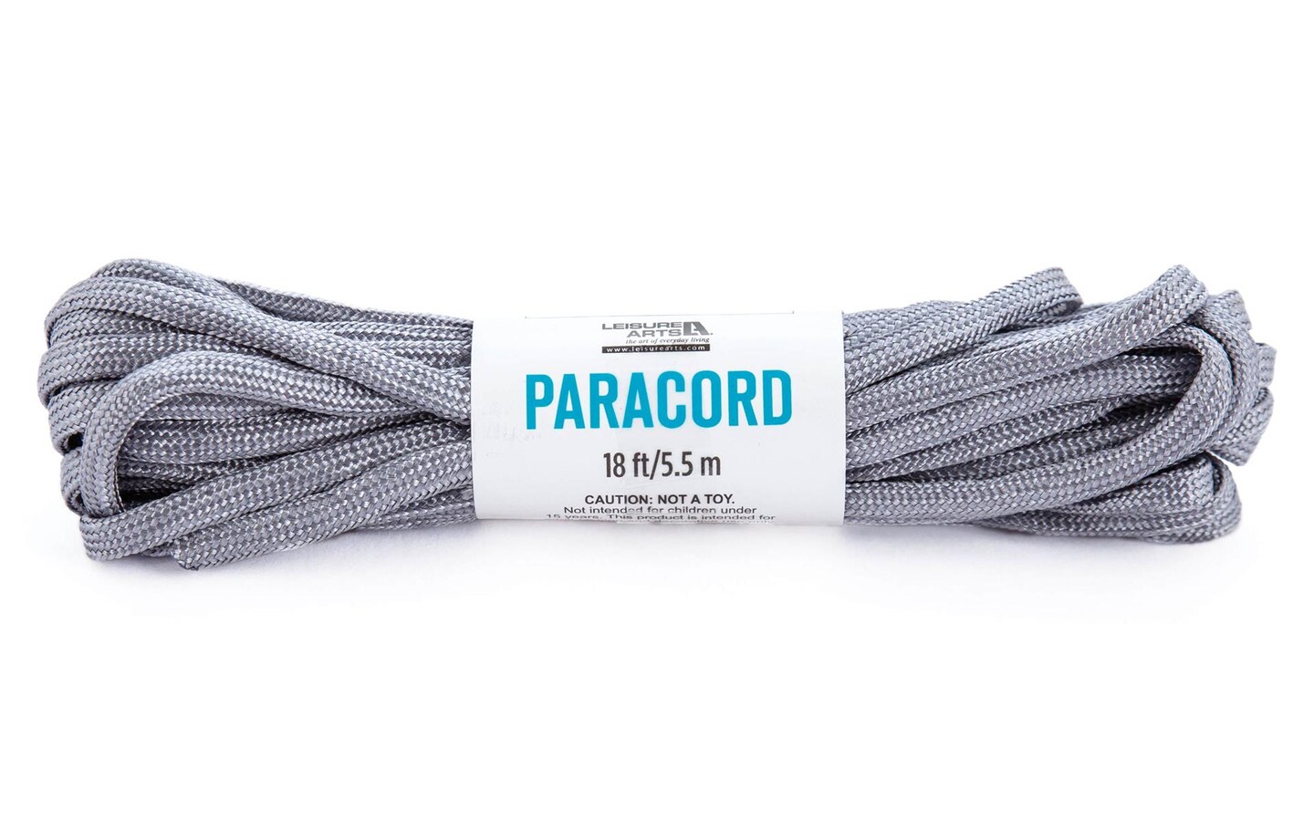 Leisure Arts Paracord 18ft Steel Grey