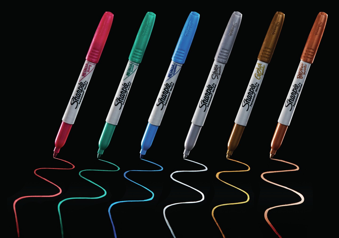Sharpie Metallic Fine Point Permanent Markers 6/Pkg-Assorted Colors