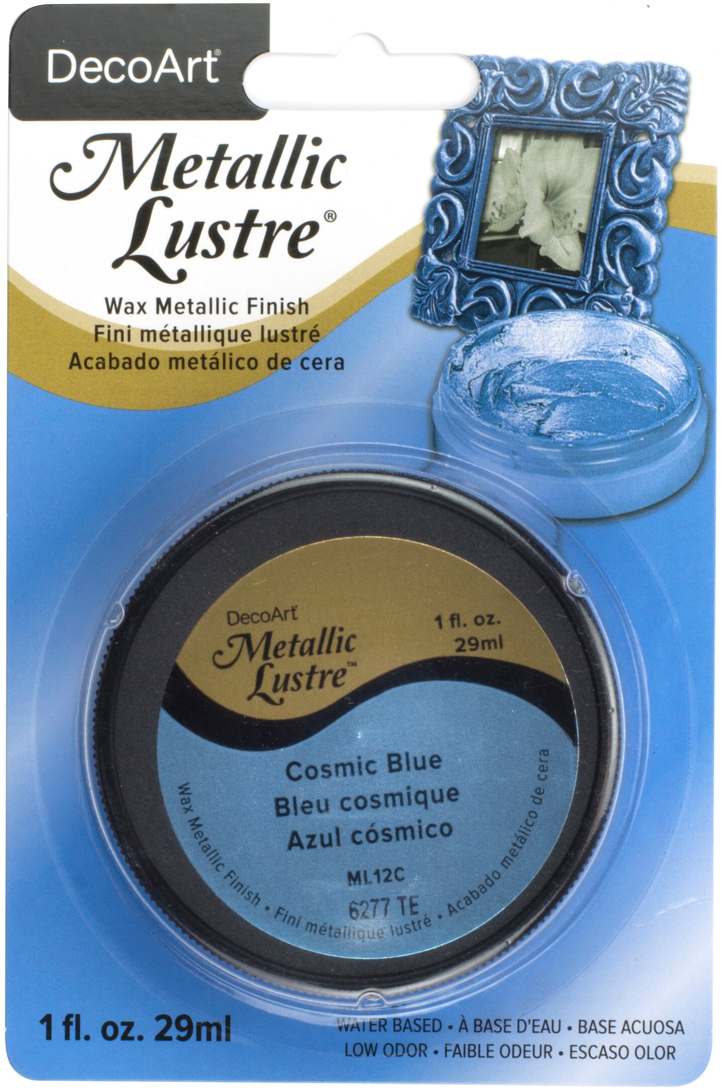 DecoArt Metallic Lustre Wax Finish 1oz-Cosmic Blue