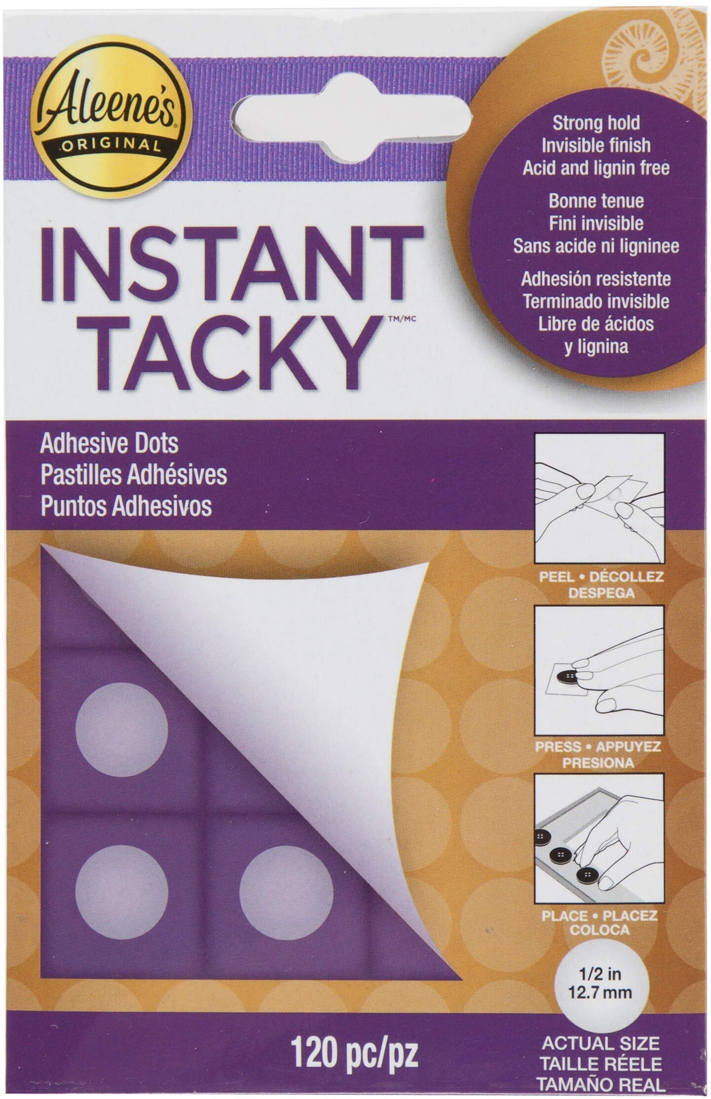 Aleene&#x27;s Instant Tacky Adhesive Dots 120/Pkg-.5&#x22;