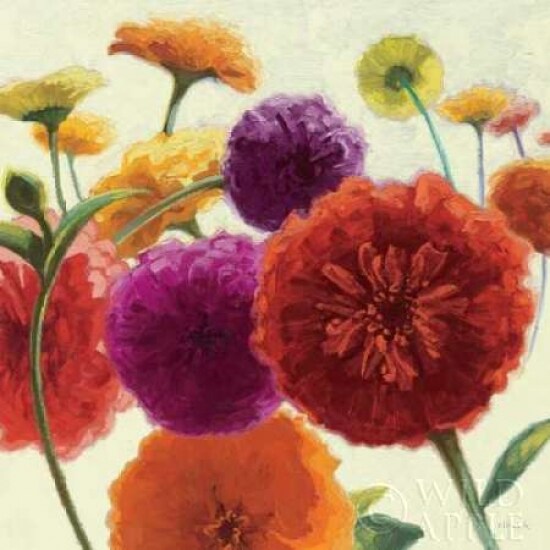 Pure Palette Zinnias Poster Print by Shirley Novak - Item # VARPDX7105