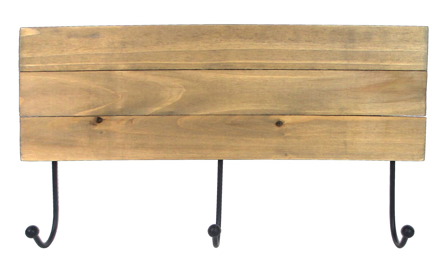 SPC Wall Art Wood Board W/3 Hooks 15.75" Brown Michaels